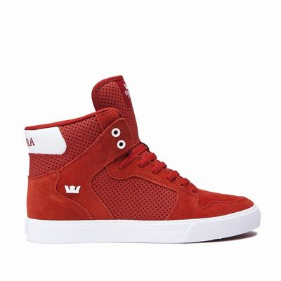 Férfi Supra VAIDER Magasszárú Cipő HU985104 Piros/Fehér